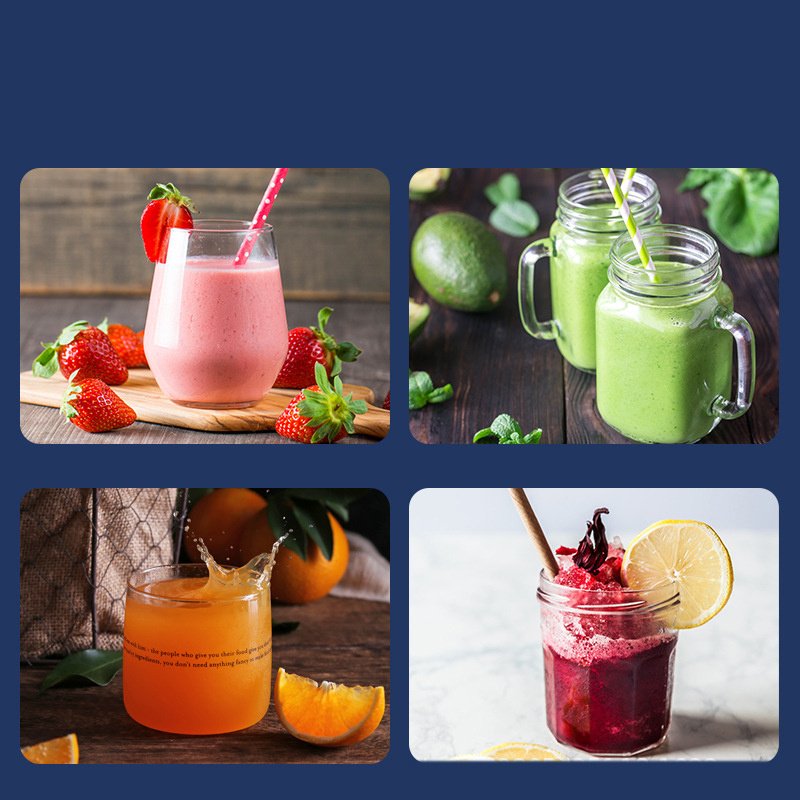 6blade Portable Blender Mini Juicer Cup Extractor Smoothie USB Charging Fruit Squeezer Blender Food Mixer Ice Crusher Portable Juicer Machine - Image 5