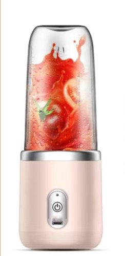 6blade Portable Blender Mini Juicer Cup Extractor Smoothie USB Charging Fruit Squeezer Blender Food Mixer Ice Crusher Portable Juicer Machine - Image 2